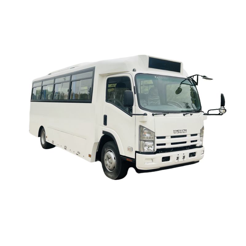 I Suzu 4x2 LHD 700P Students School Bus Diesel Engine Electric City Bus for Trip